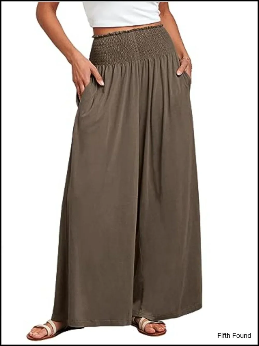 Wide Leg Palazzo Pants with Pockets High Waisted Lounge Pant Boho Summer